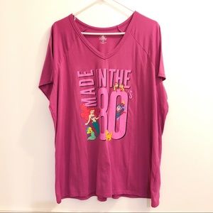 Pink v neck plus 2X Disney Tee t shirt